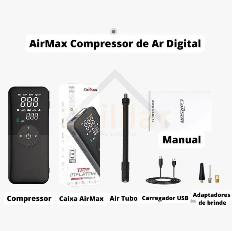 Compressor de Ar Digital - Portátil